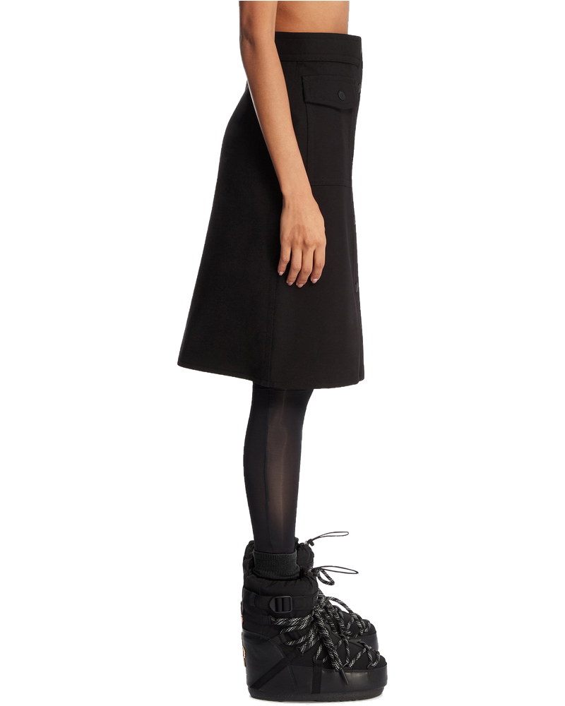 Black Knee-Length Technical Twill Skirt Moncler – Гарантія оригінальності