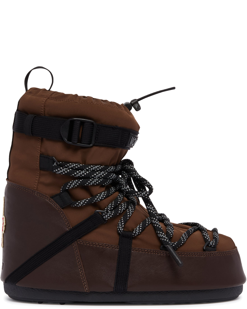 Оригінальна Moon Boot X Moncler Grenoble Brown Icon Low Snow Boots Moncler