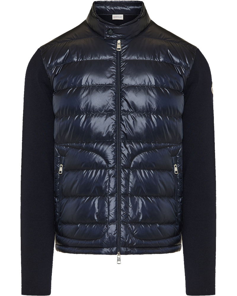 Оригінальна Padded Wool Zip Up Cardigan Moncler
