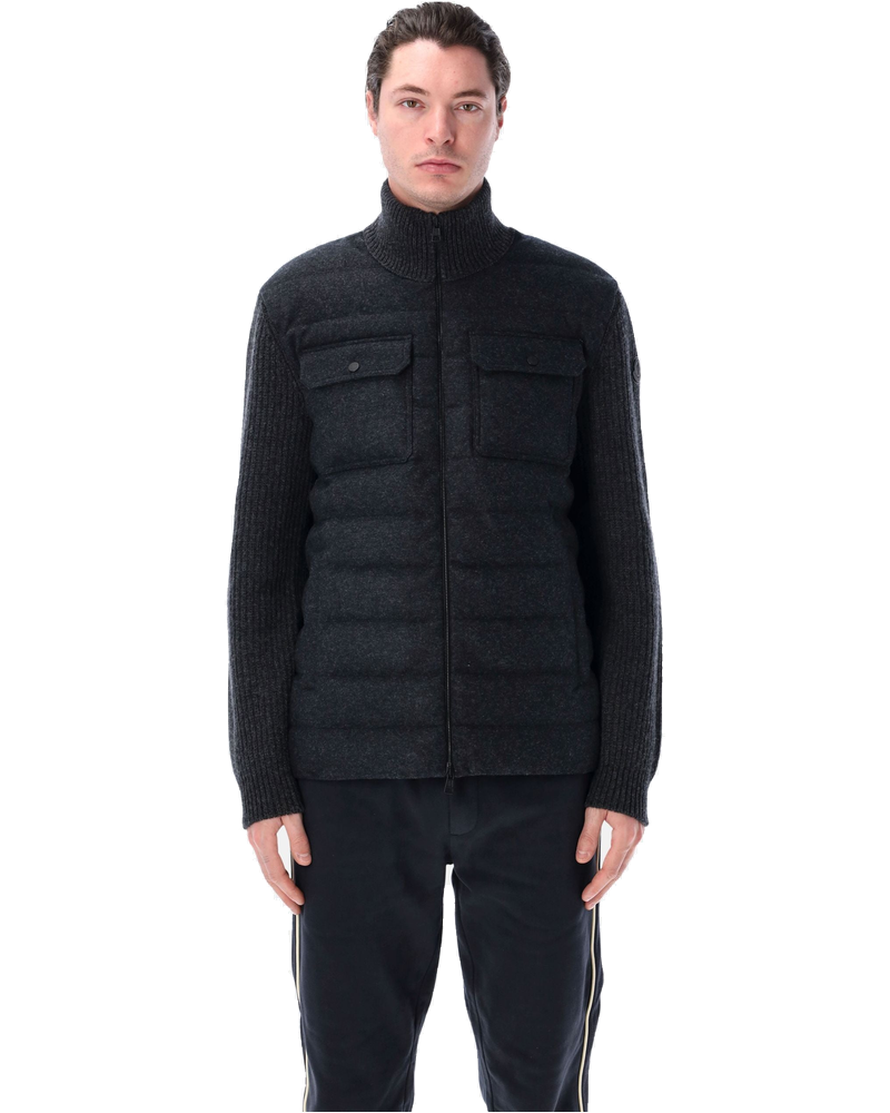 Оригінальна Cardigan Tricot Padded Knit Charcoal Moncler