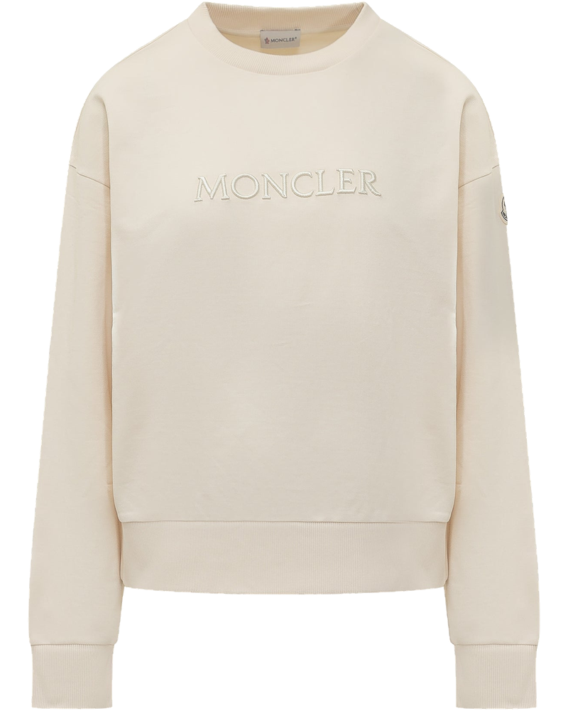 Crewneck Sweatshirt With Front Embroidery Moncler оригінал – Купити в Україні