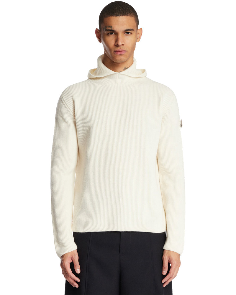 X Jil Sander White Wool Sweater Moncler – Гарантія оригінальності