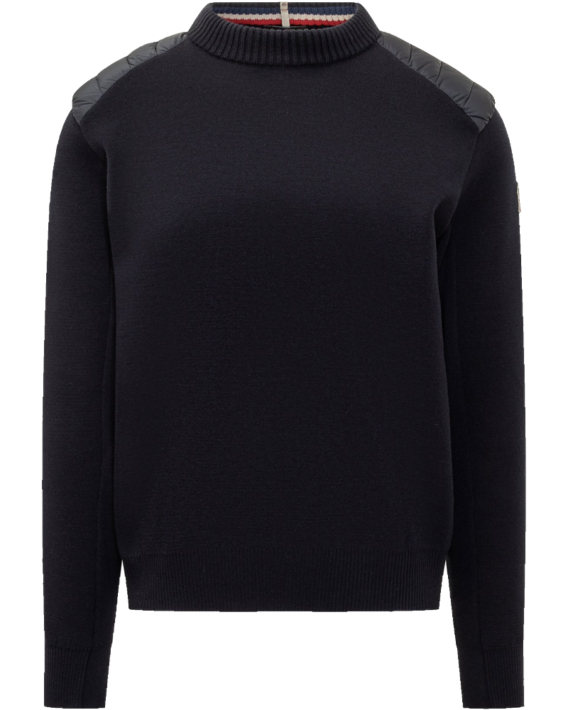 Оригінальна Blue Sweater With Quilted Shoulders Moncler
