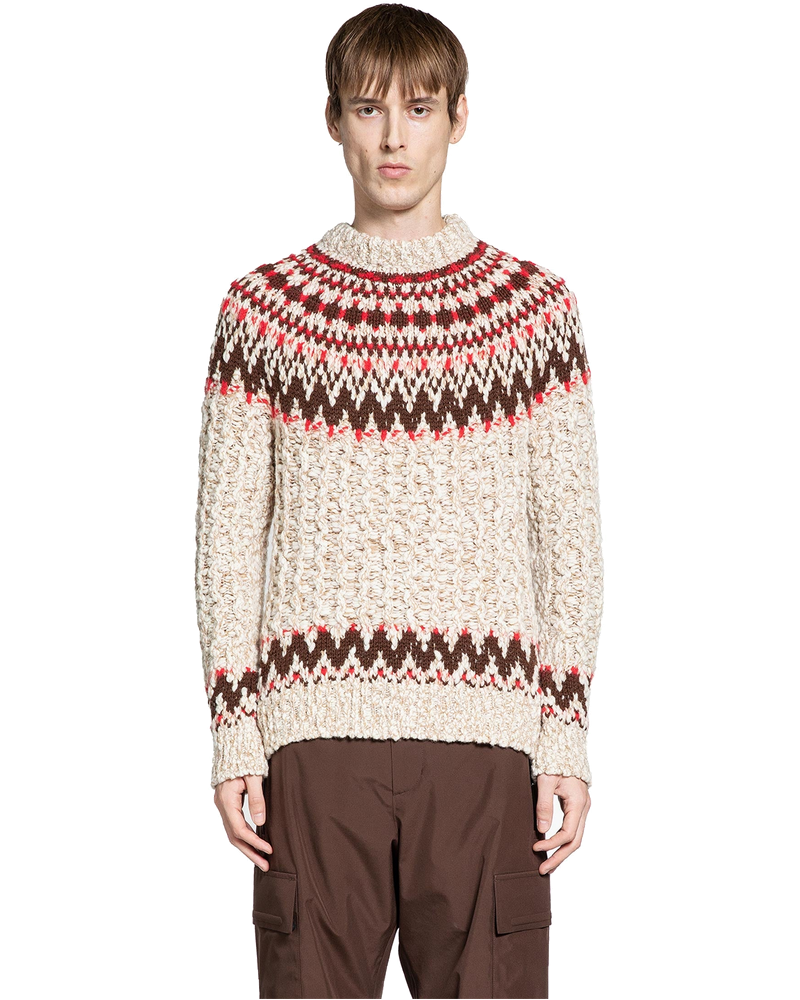 Geometric Jacquard Wool Sweater Moncler оригінал – Купити в Україні