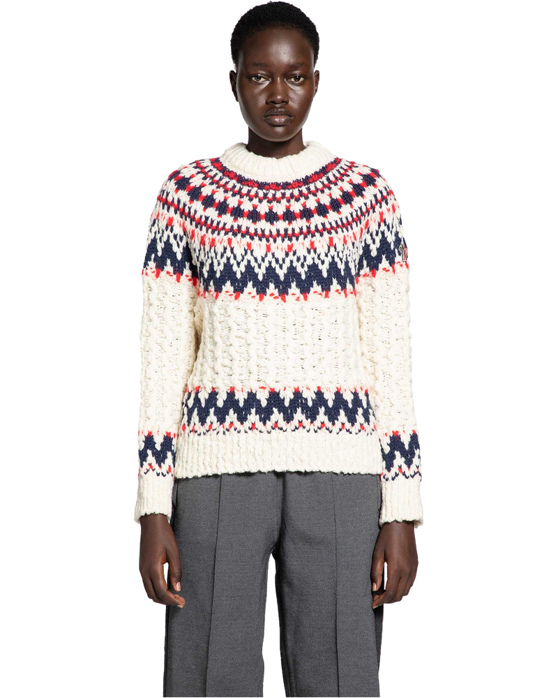 Geometric Jacquard Wool Blend Sweater Moncler оригінал – Купити в Україні
