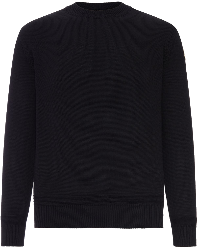 Cotton Sweater With Logo Patch Moncler оригінал – Купити в Україні
