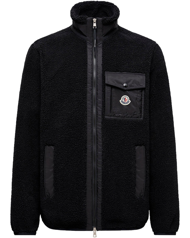 Teddy-Effect Fleece Sweatshirt With Zip And Pocket Moncler оригінал – Купити в Україні