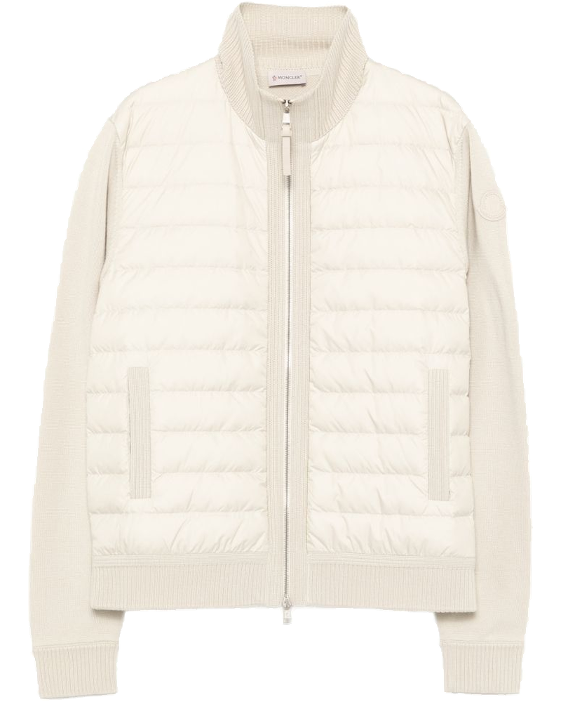 Оригінальна Padded Wool Zip-Up Cardigan Moncler