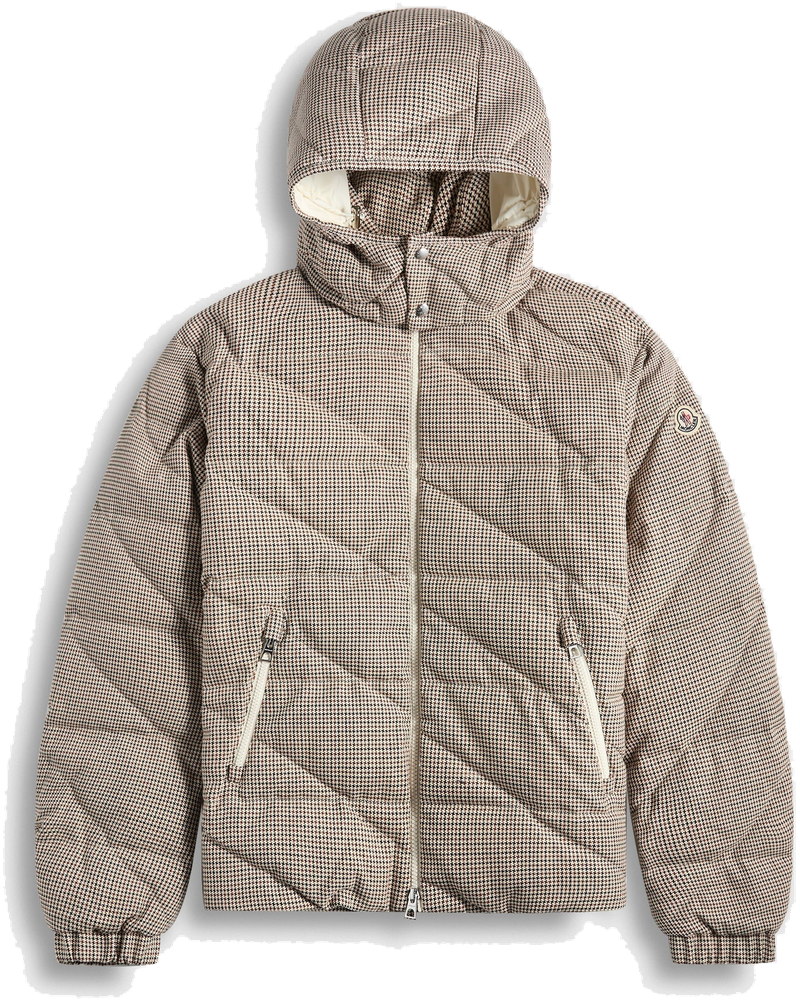 Psyllos Wool Blend Hooded Down Jacket Grey Moncler – Гарантія оригінальності