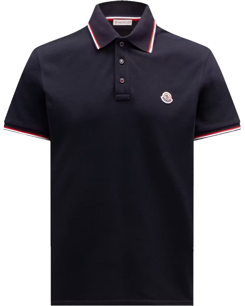 Tricolor Trimmed Cotton Piqué Polo Shirt Moncler оригінал – Купити в Україні
