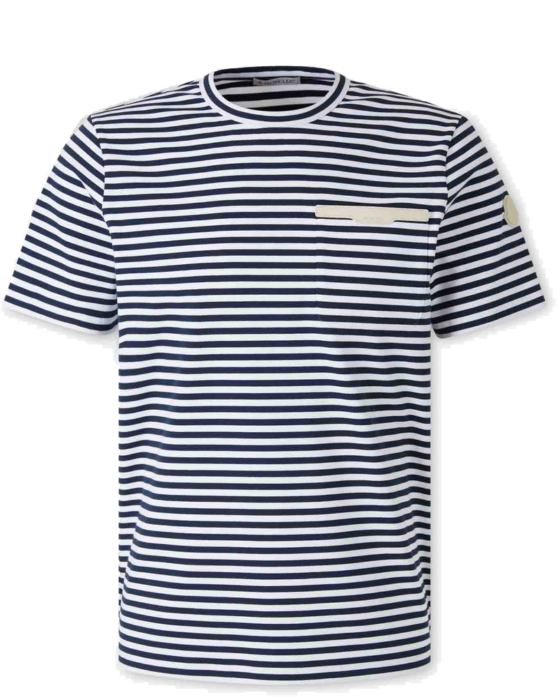 Striped Cotton T-Shirt Moncler – Гарантія оригінальності