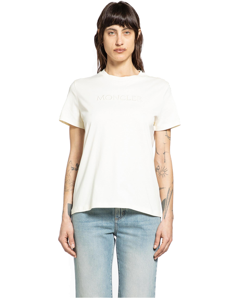 Оригінальна Embroidered Tonal Logo Cotton T-Shirt Moncler