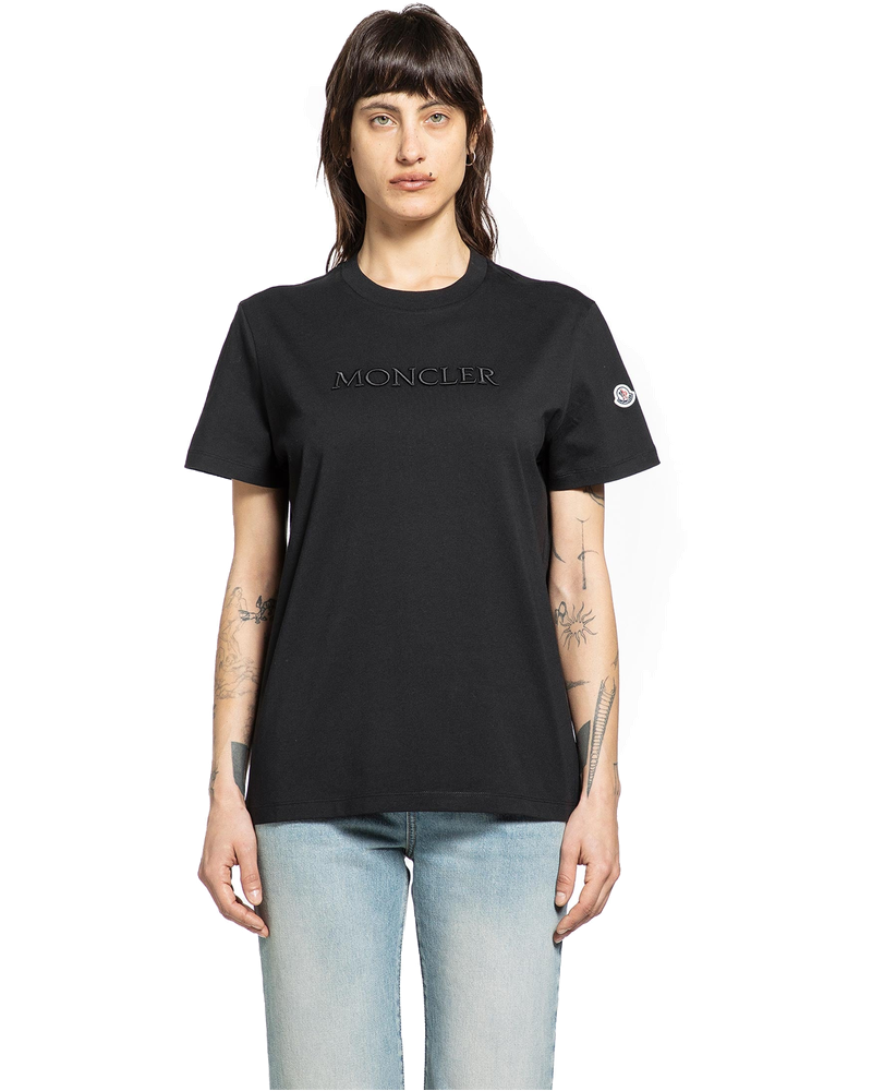 Оригінальна Embroidered Tonal Logo Cotton T-Shirt Moncler