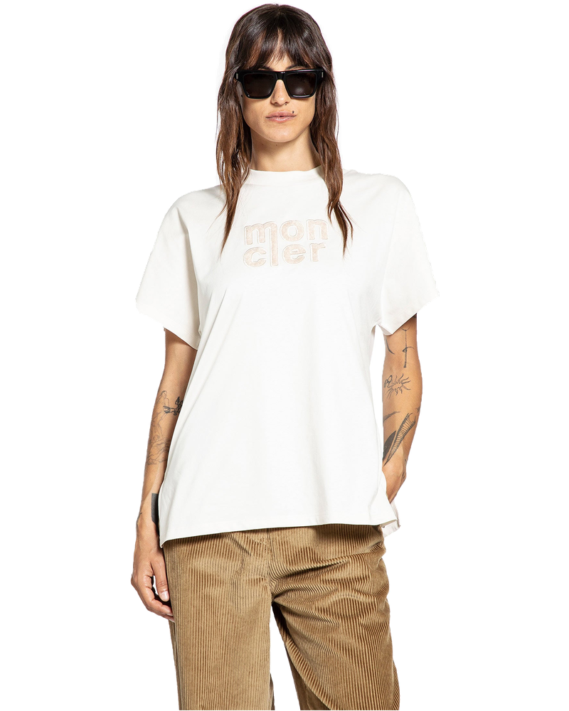 Teddy Logo Cotton T-Shirt Moncler оригінал – Купити в Україні