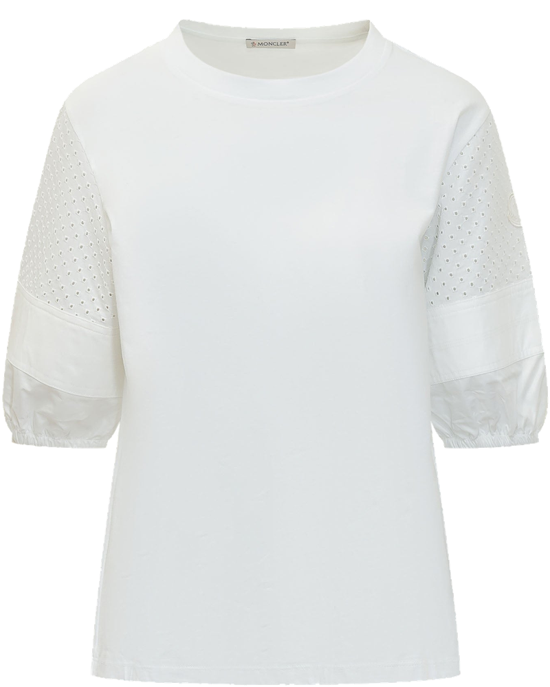 T-Shirt With Perforated Sleeves Moncler оригінал – Купити в Україні