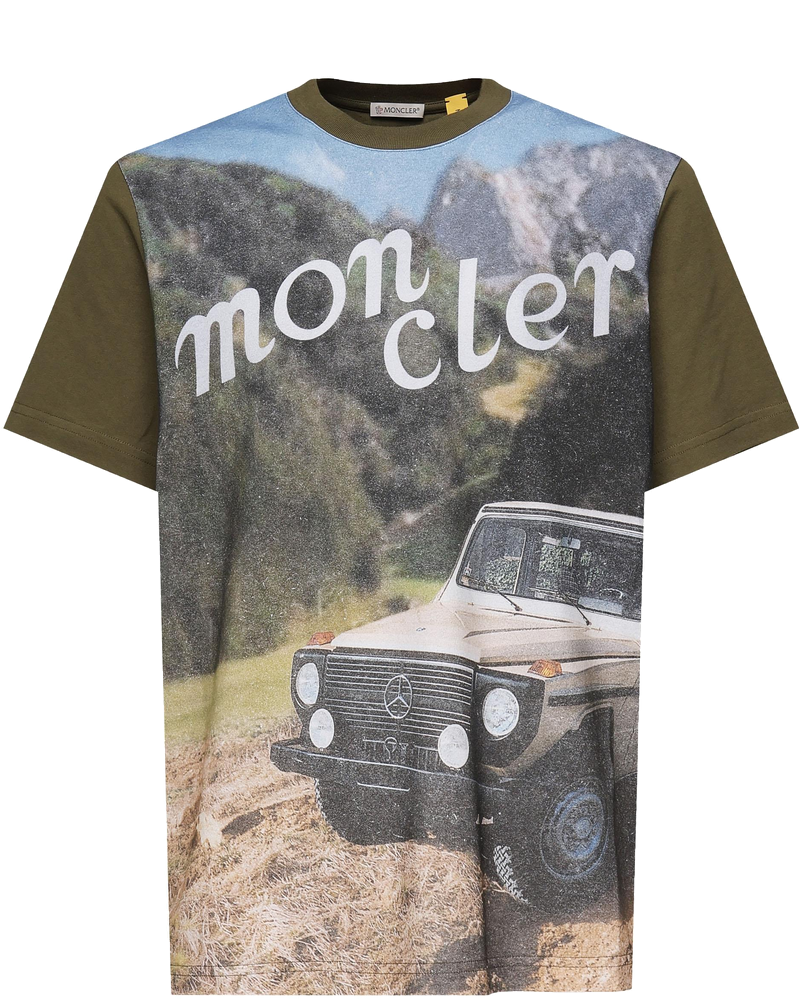 T-Shirt Con Stampa Frontale Moncler оригінал – Купити в Україні