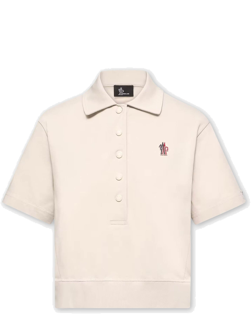 Cotton Polo Shirt With Logo Patch Moncler – Гарантія оригінальності