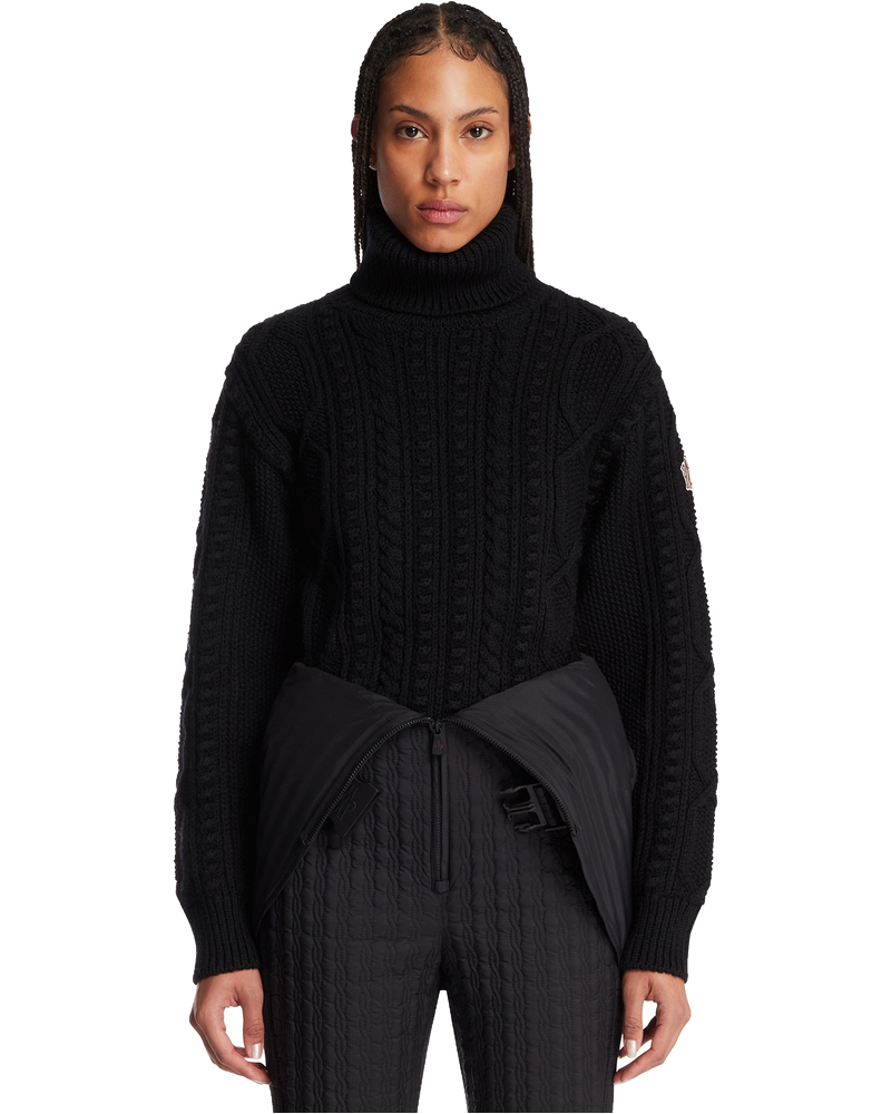 Оригінальна Black Wool Turtleneck Sweater Moncler