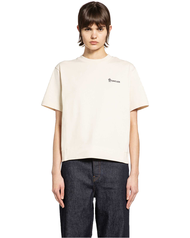 Embossed Logo Cotton T-Shirt Moncler оригінал – Купити в Україні