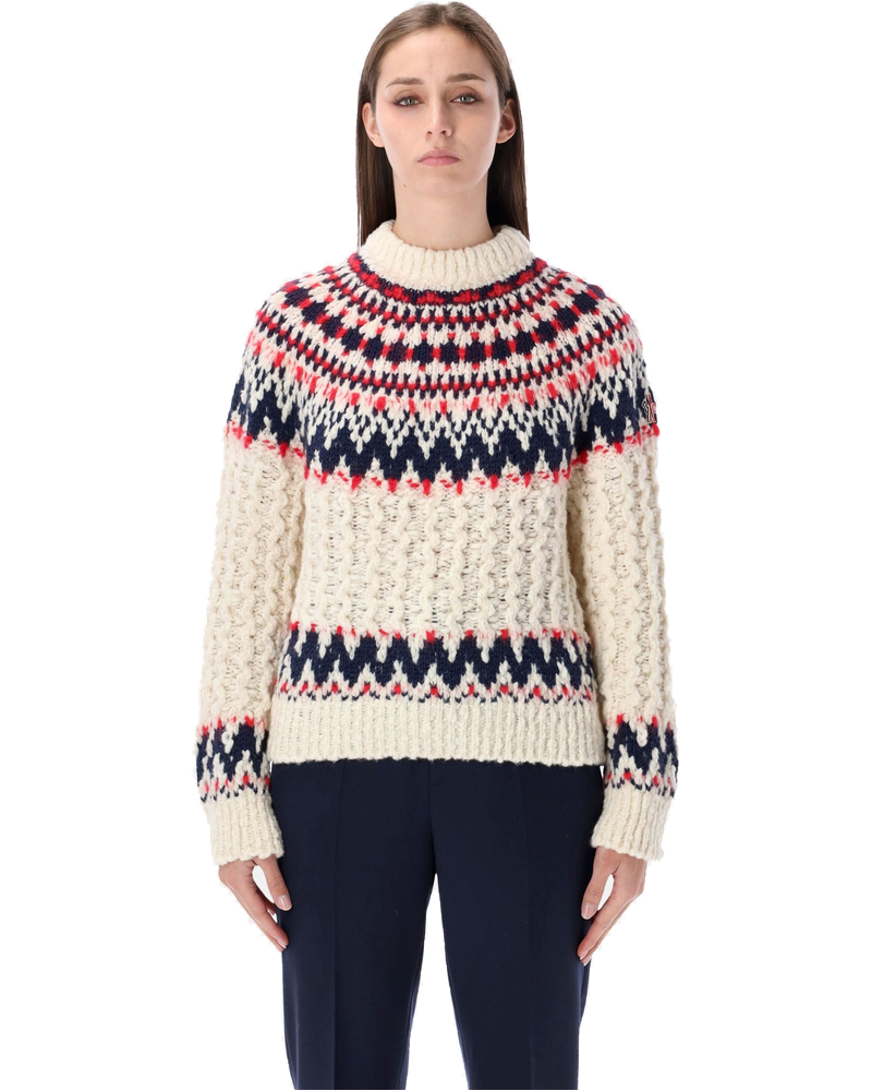 Geometric Jacquard Wool Blend Jumper Moncler – Гарантія оригінальності