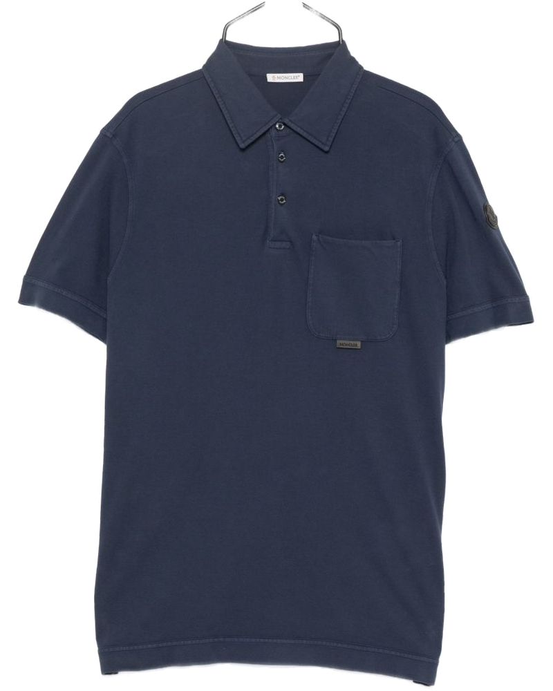 Leather Logo Cotton Polo Shirt Moncler – Гарантія оригінальності