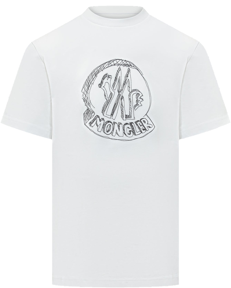 Short Sleeve T-Shirt With Sketch-Effect Logo Moncler – Гарантія оригінальності