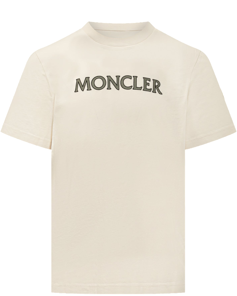 Оригінальна Short Sleeve T-Shirt With Moncler Lettering Logo Moncler