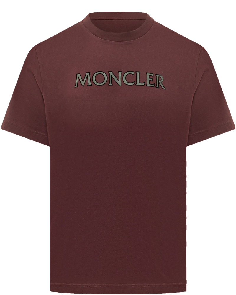 Оригінальна Short Sleeve T-Shirt With Moncler Lettering Logo Moncler