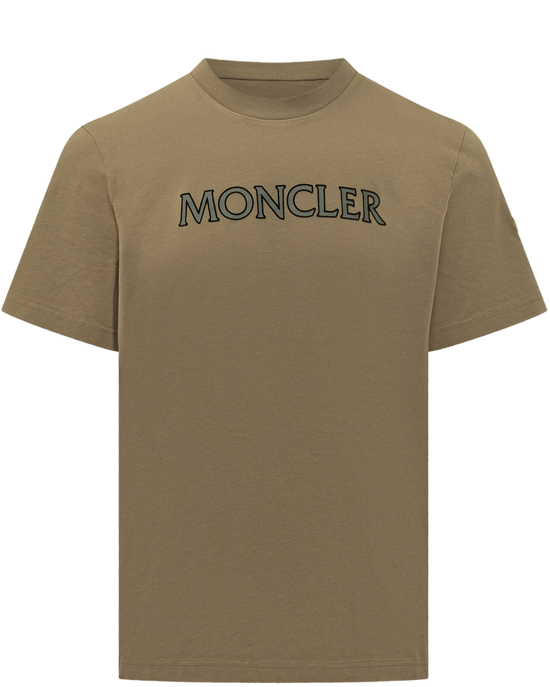 Оригінальна Short Sleeve T-Shirt With Moncler Lettering Logo Moncler