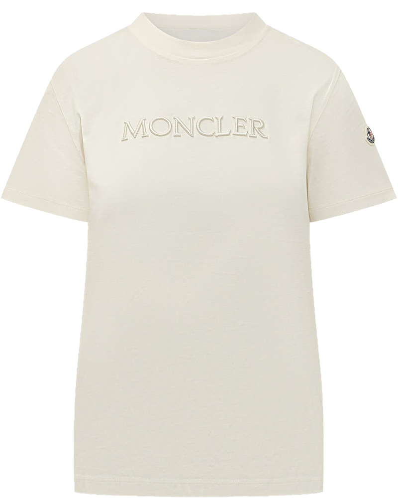 Оригінальна Short Sleeve T-Shirt With Embroidered Logo Moncler