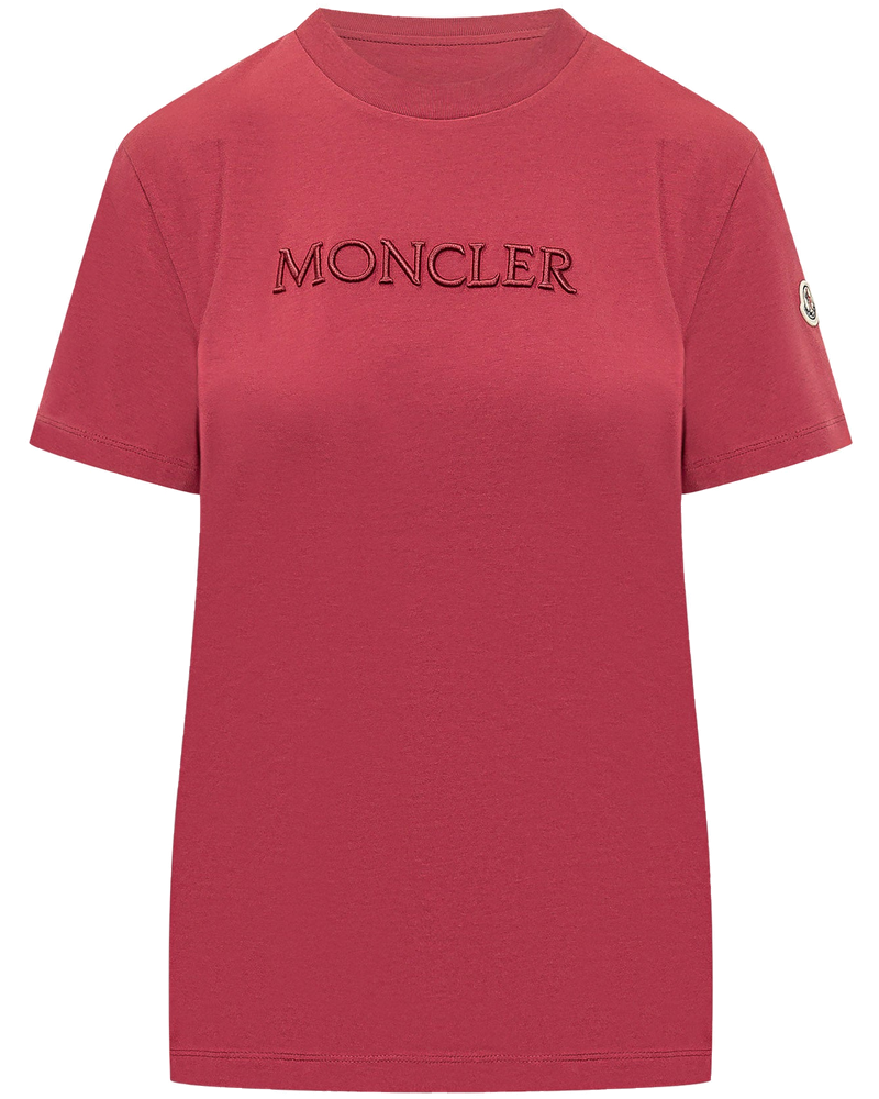 Оригінальна Short Sleeve T-Shirt With Embroidered Logo Moncler