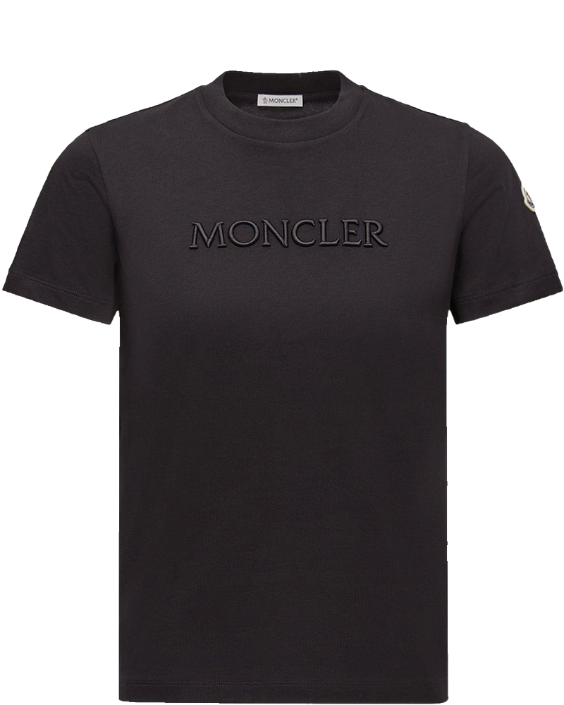 Cotton T-Shirt With Embroidered Tone-On-Tone Logo Moncler оригінал – Купити в Україні