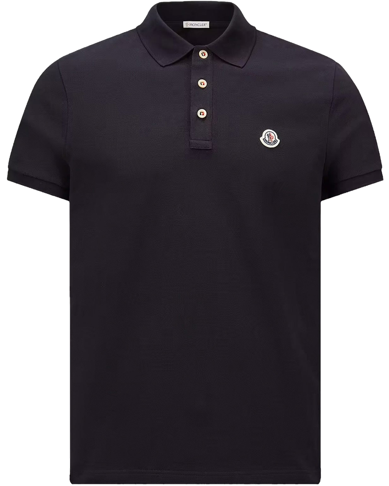 Cotton Polo Shirt With Logo Patch Moncler – Гарантія оригінальності