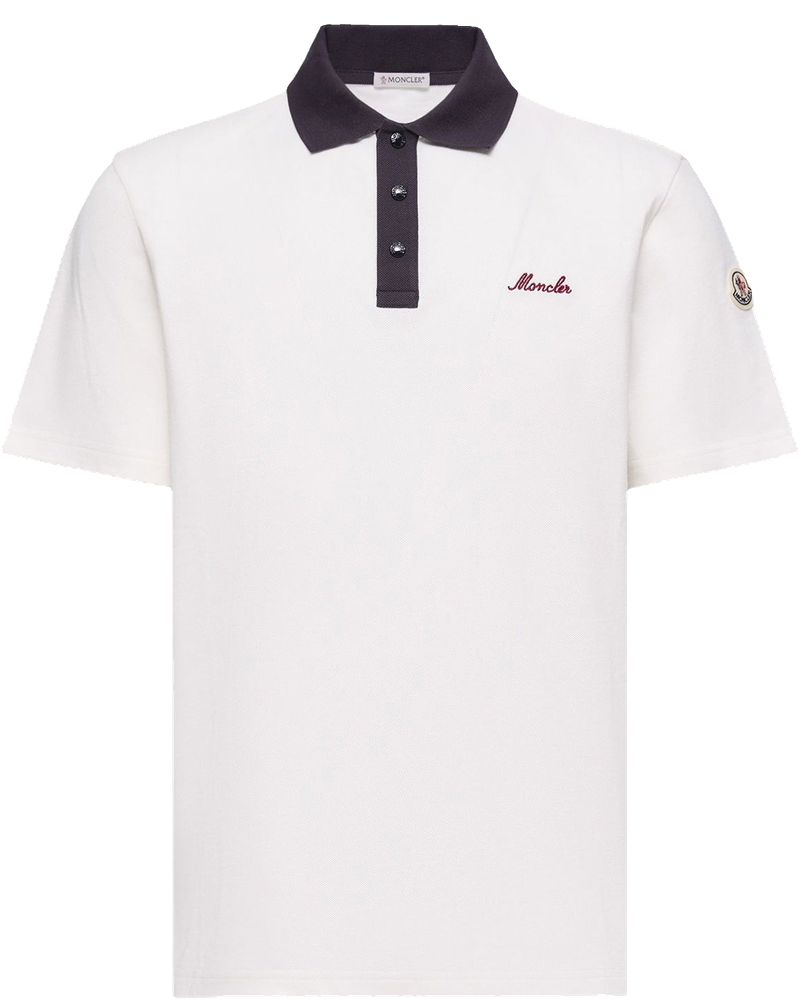 Cotton Piquet Polo Shirt With Embroidered Logo Moncler оригінал – Купити в Україні