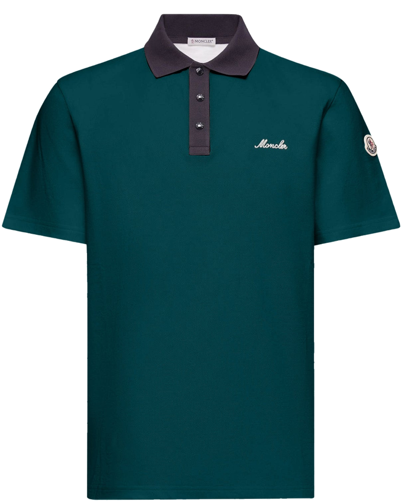Cotton Piquet Polo Shirt With Embroidered Logo Moncler оригінал – Купити в Україні