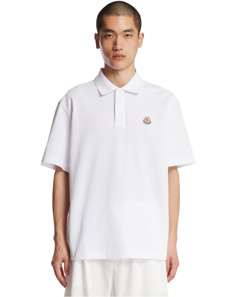 Оригінальна White Logo Polo Moncler