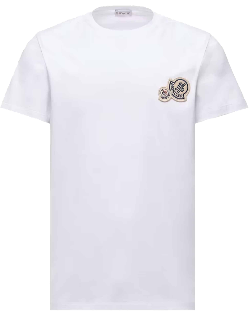 Оригінальна Double Logo Patch Cotton T Shirt Moncler