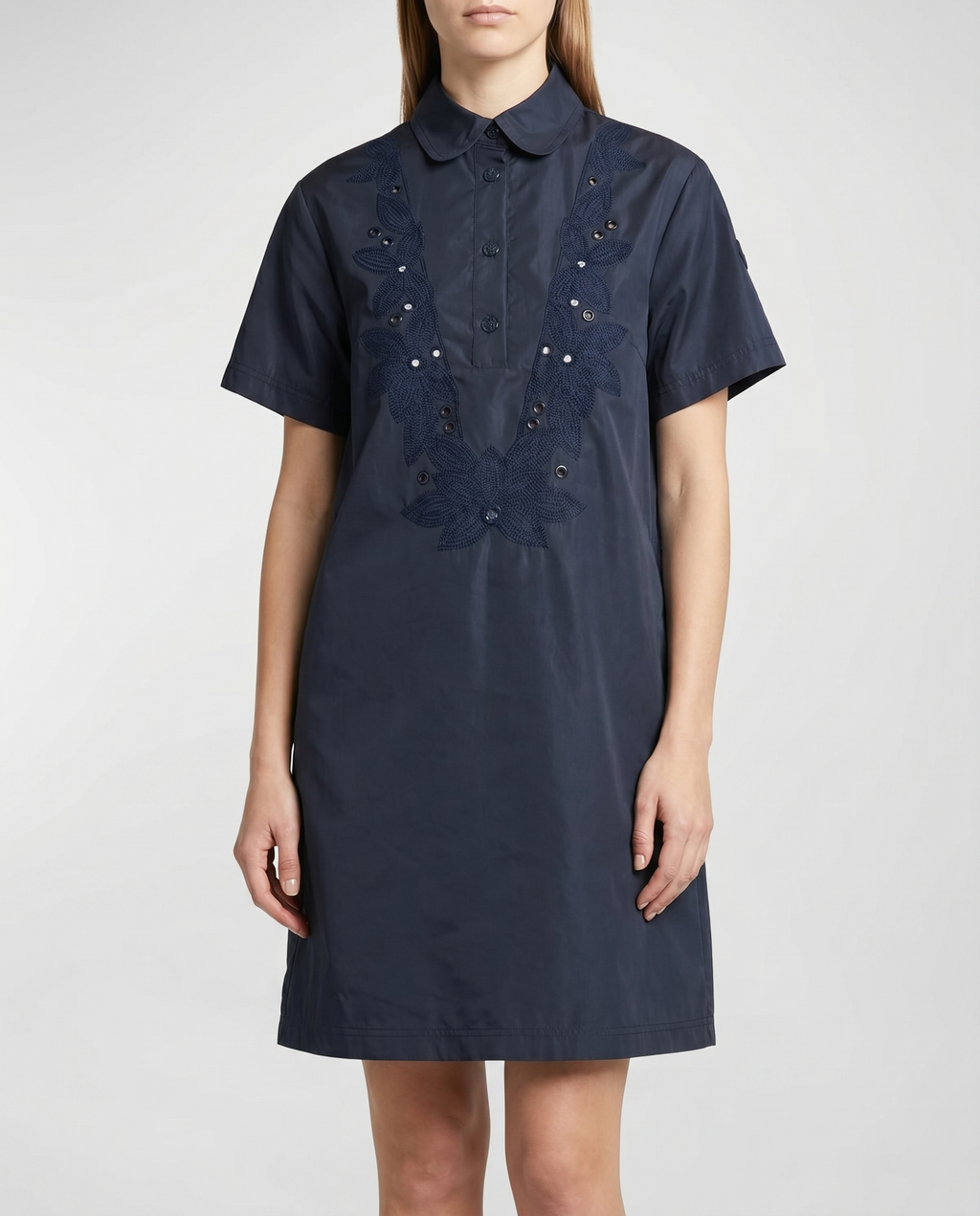 Short Sleeve Short Dress Moncler – Гарантія оригінальності – вид ззаду