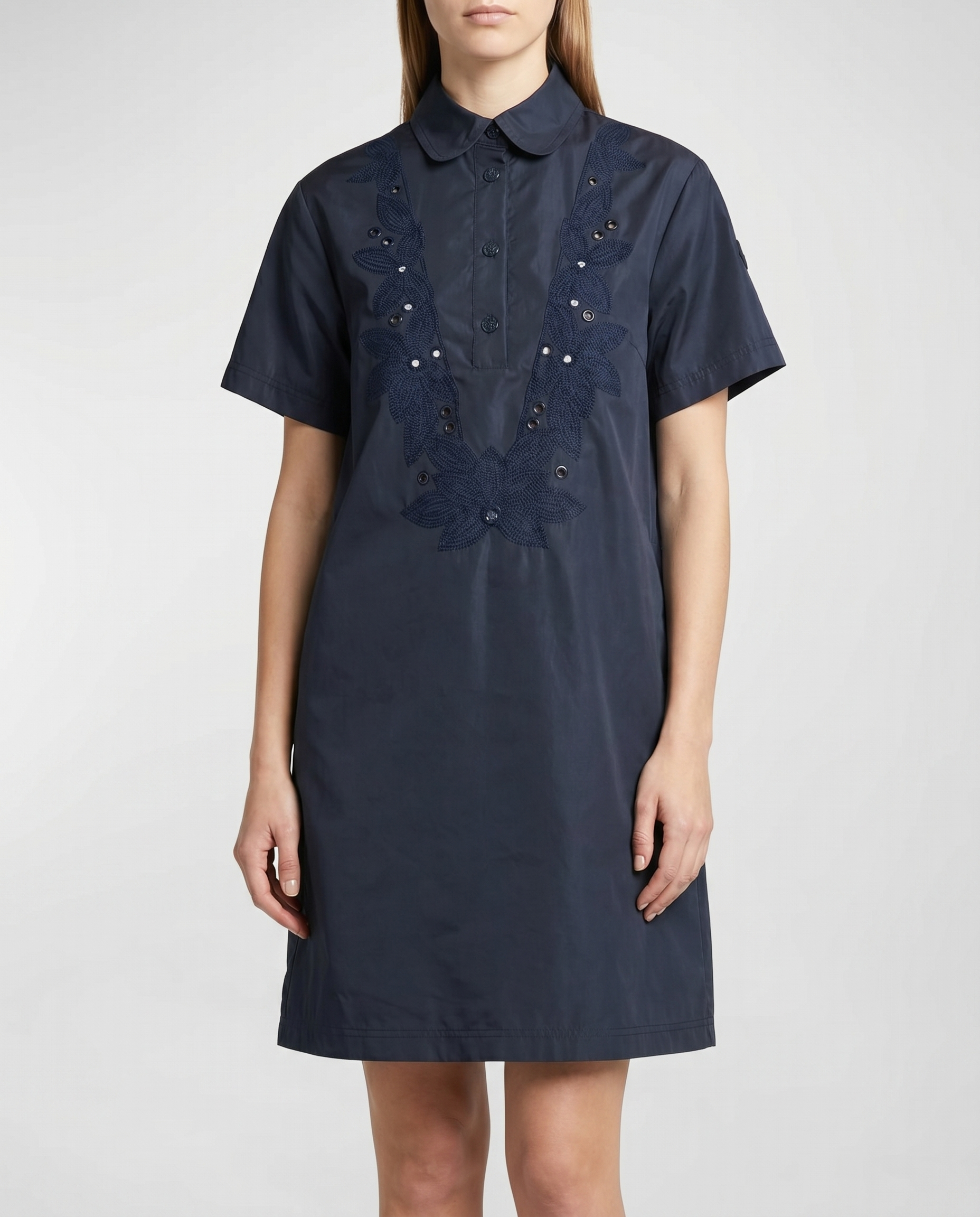 Short Sleeve Short Dress Moncler – Гарантія оригінальності – вид ззаду