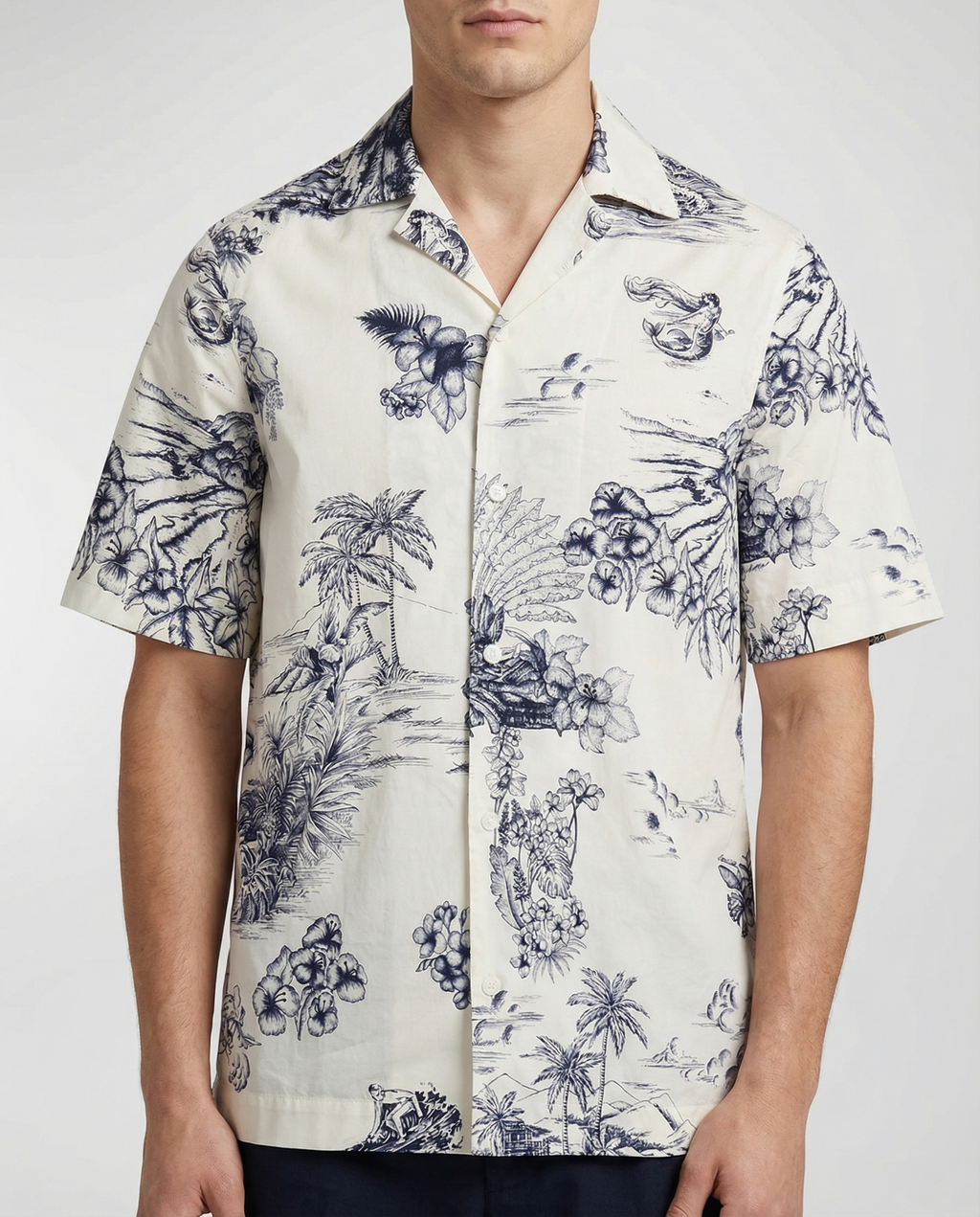 Floral Print Cotton Shirt Moncler оригінал – Купити в Україні – вид ззаду