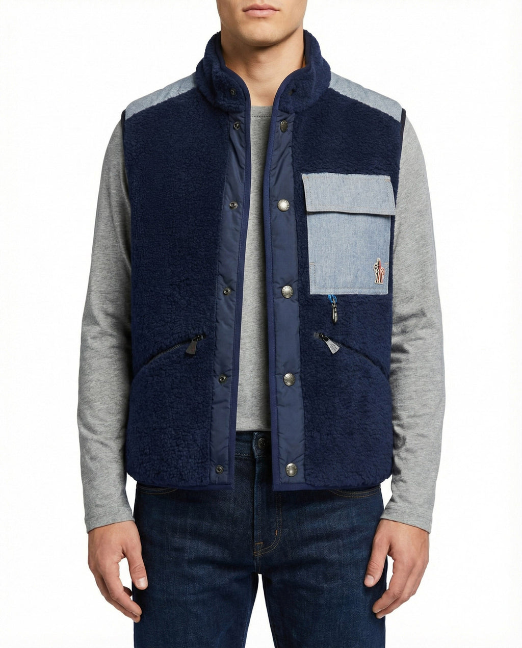 Оригінальна Teddy And Chambray Gilet Moncler – вид ззаду