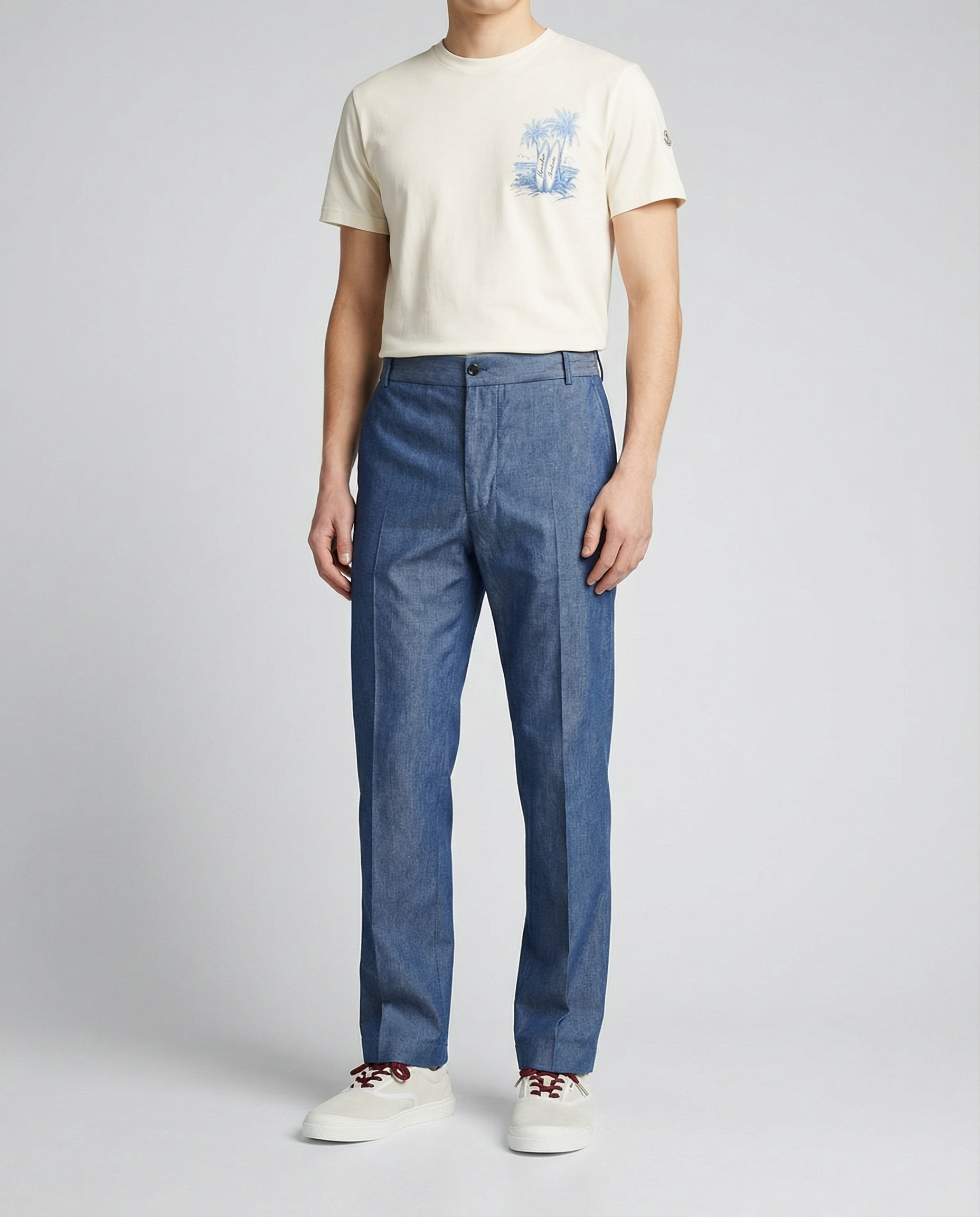 Straight Leg Denim Jeans Moncler оригінал – Купити в Україні – вид ззаду