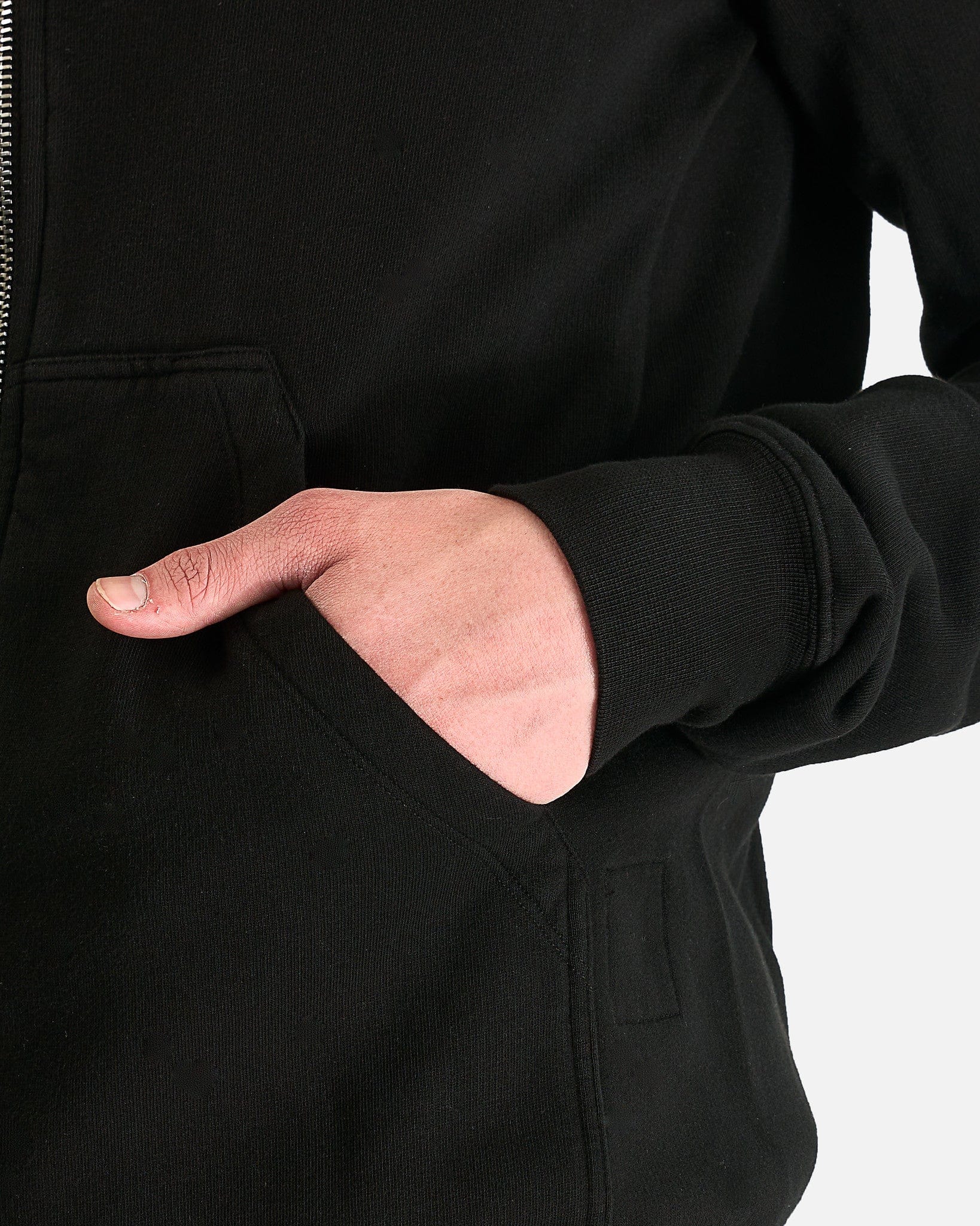 Оригінальна Mountain Hoodie In Black Rick owens – збільшений вид