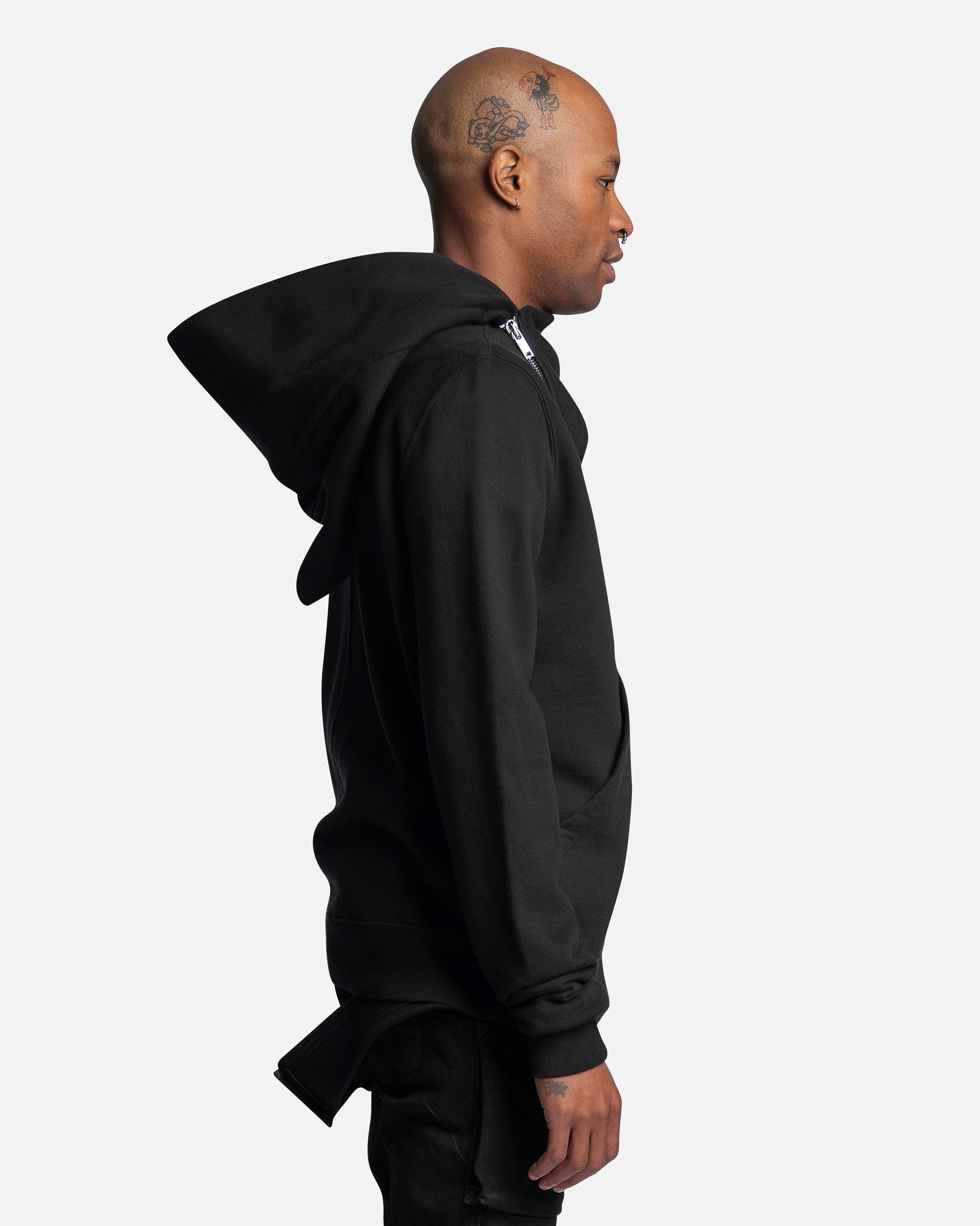 Оригінальна Mountain Hoodie In Black Rick owens – вид ззаду