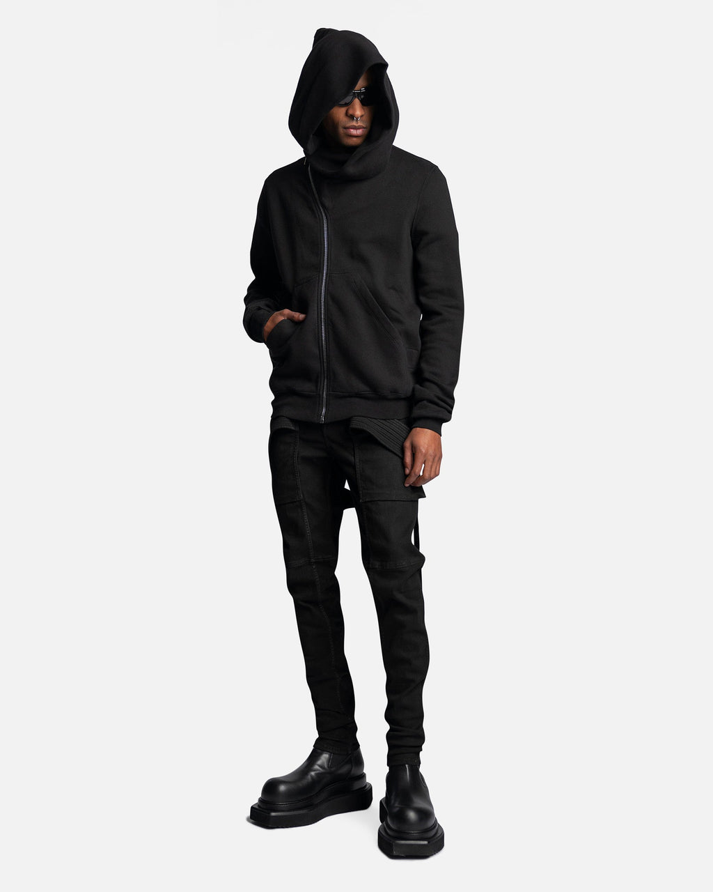 Оригінальна Mountain Hoodie In Black Rick owens – збільшений вид