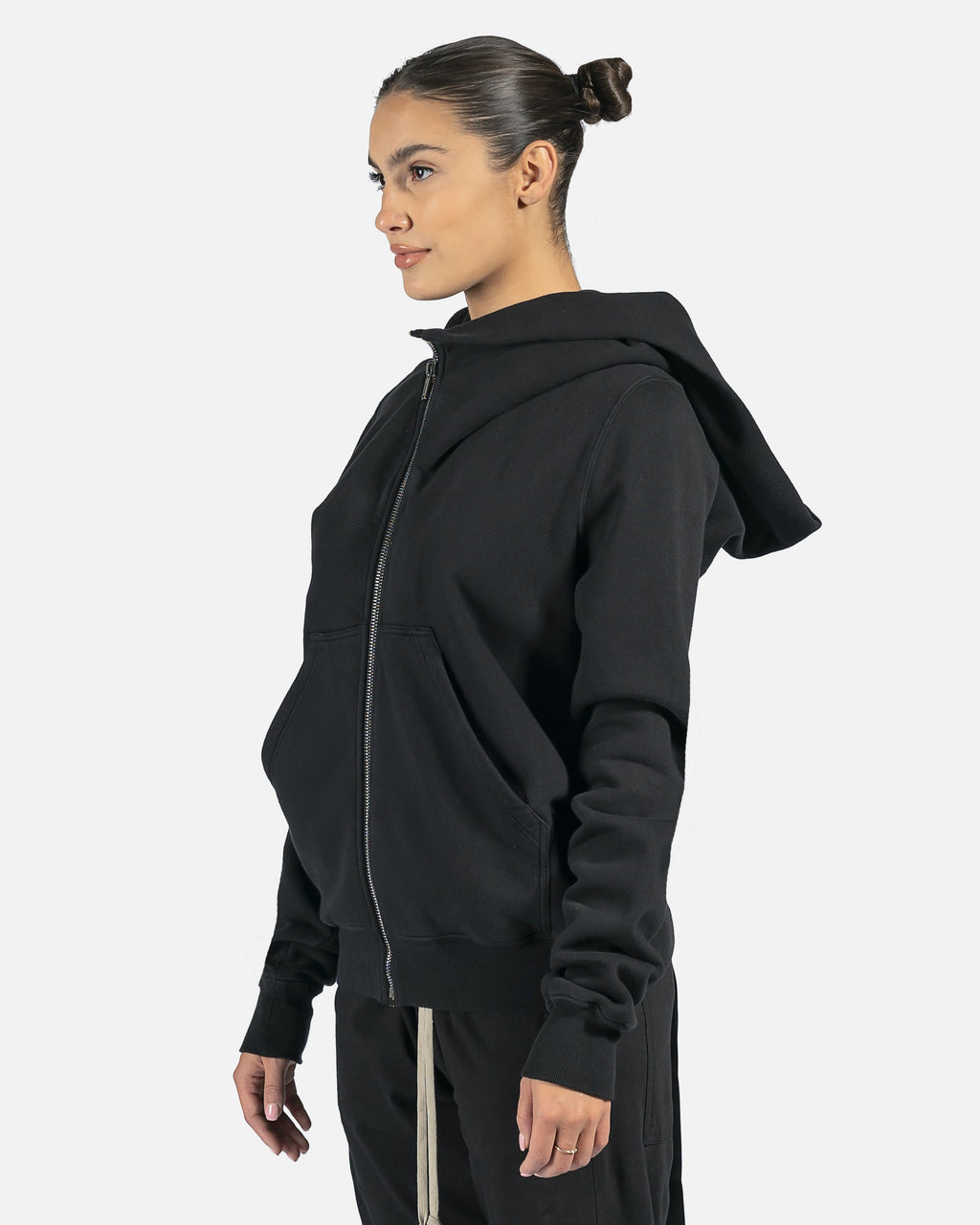 Оригінальна Mountain Hoodie In Black Rick owens – вид ззаду