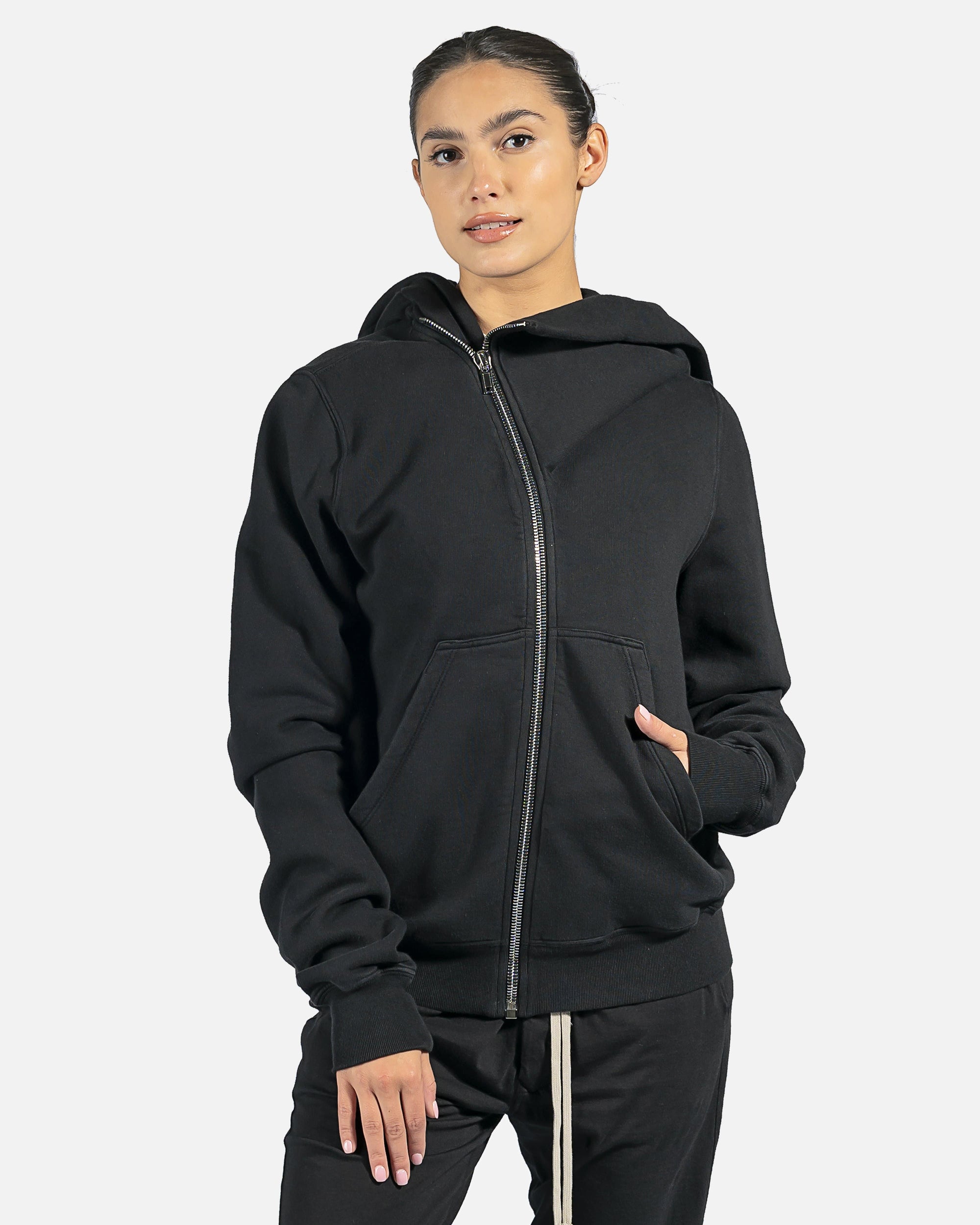 Оригінальна Mountain Hoodie In Black Rick owens – боковий вид