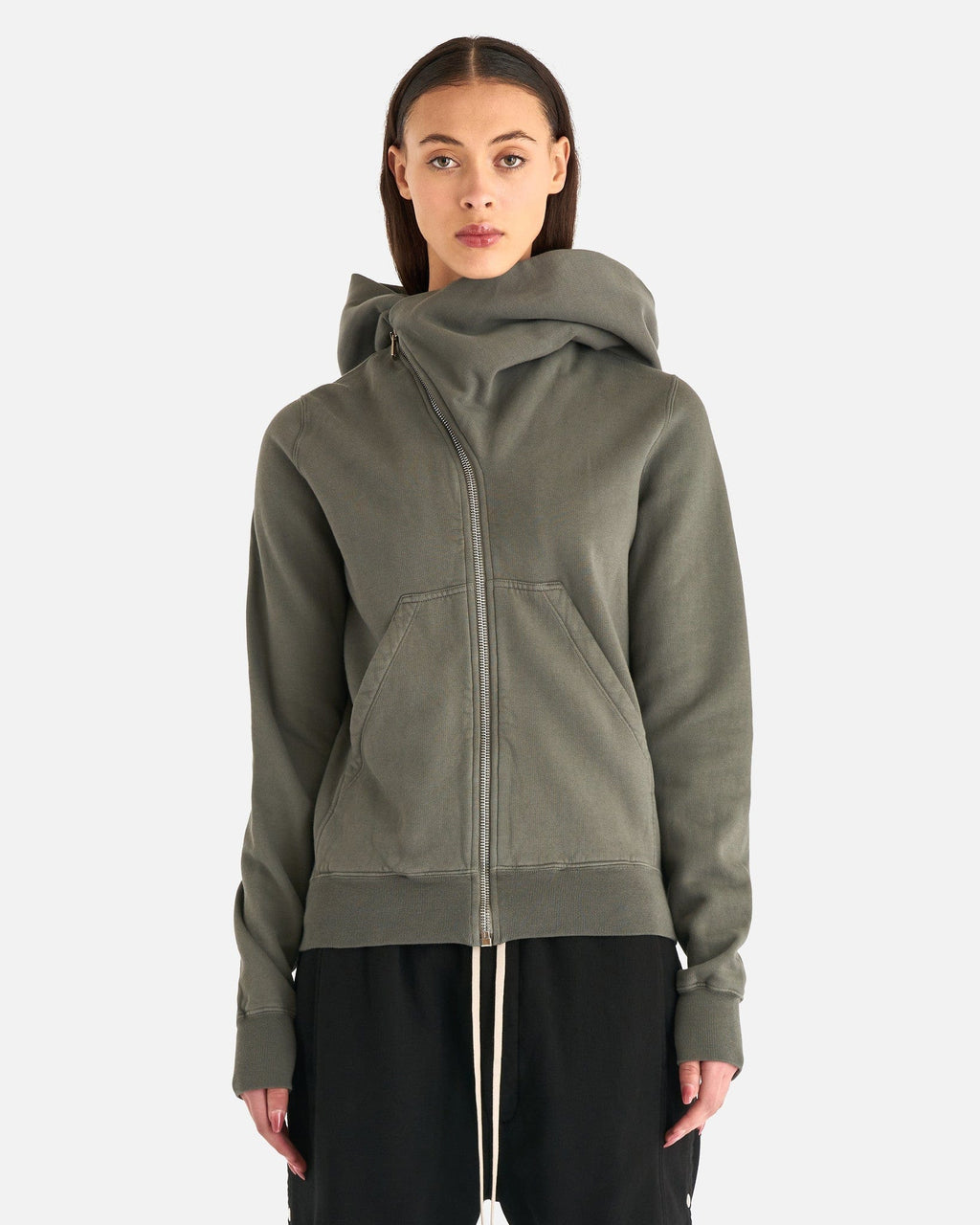 Mountain Hoodie In Hustler Blue Rick owens оригінал – Купити в Україні – боковий вид