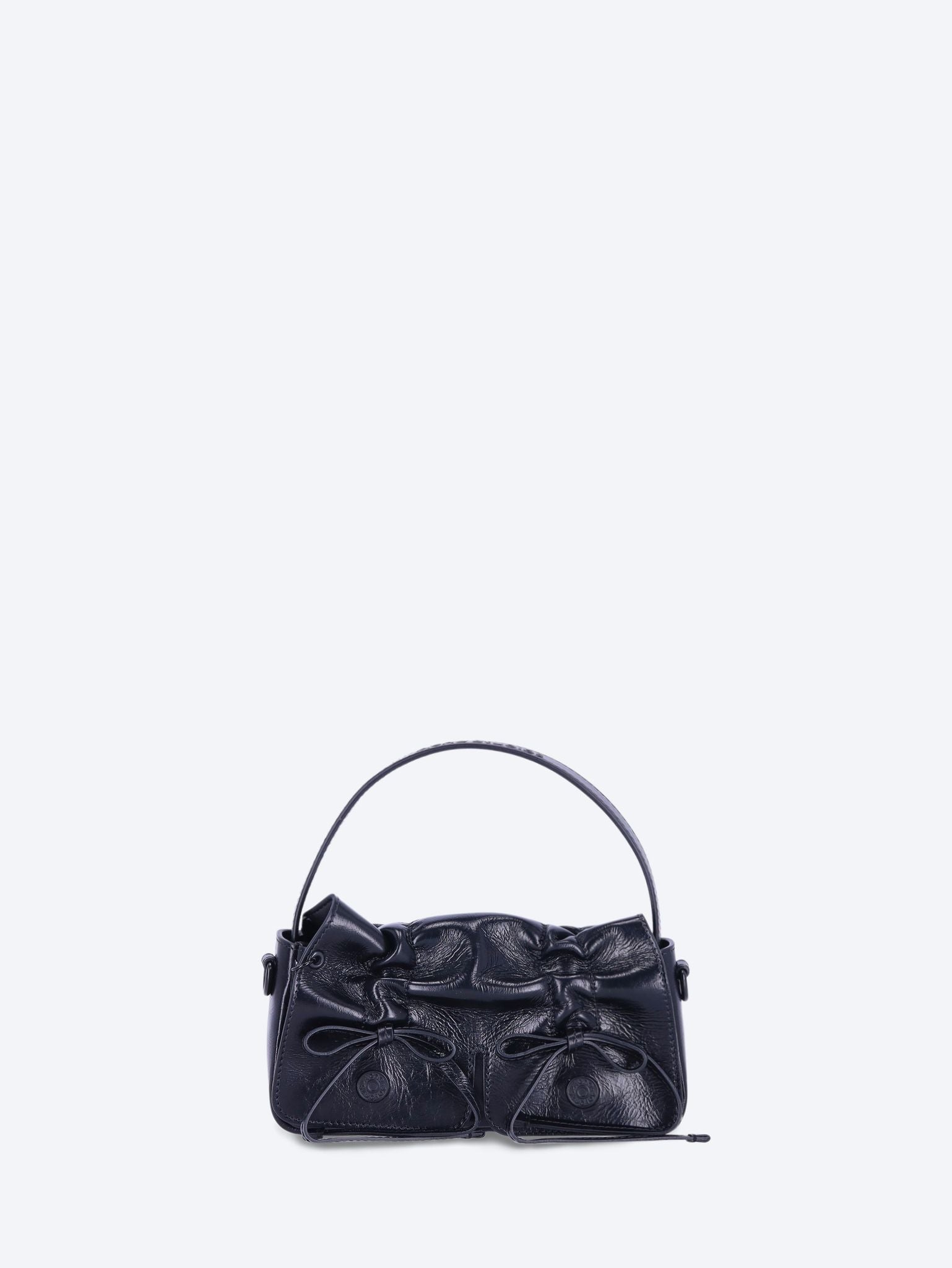 Multipocket Micro Shiny Leather Bag Acne studios оригінал – Купити в Україні – боковий вид