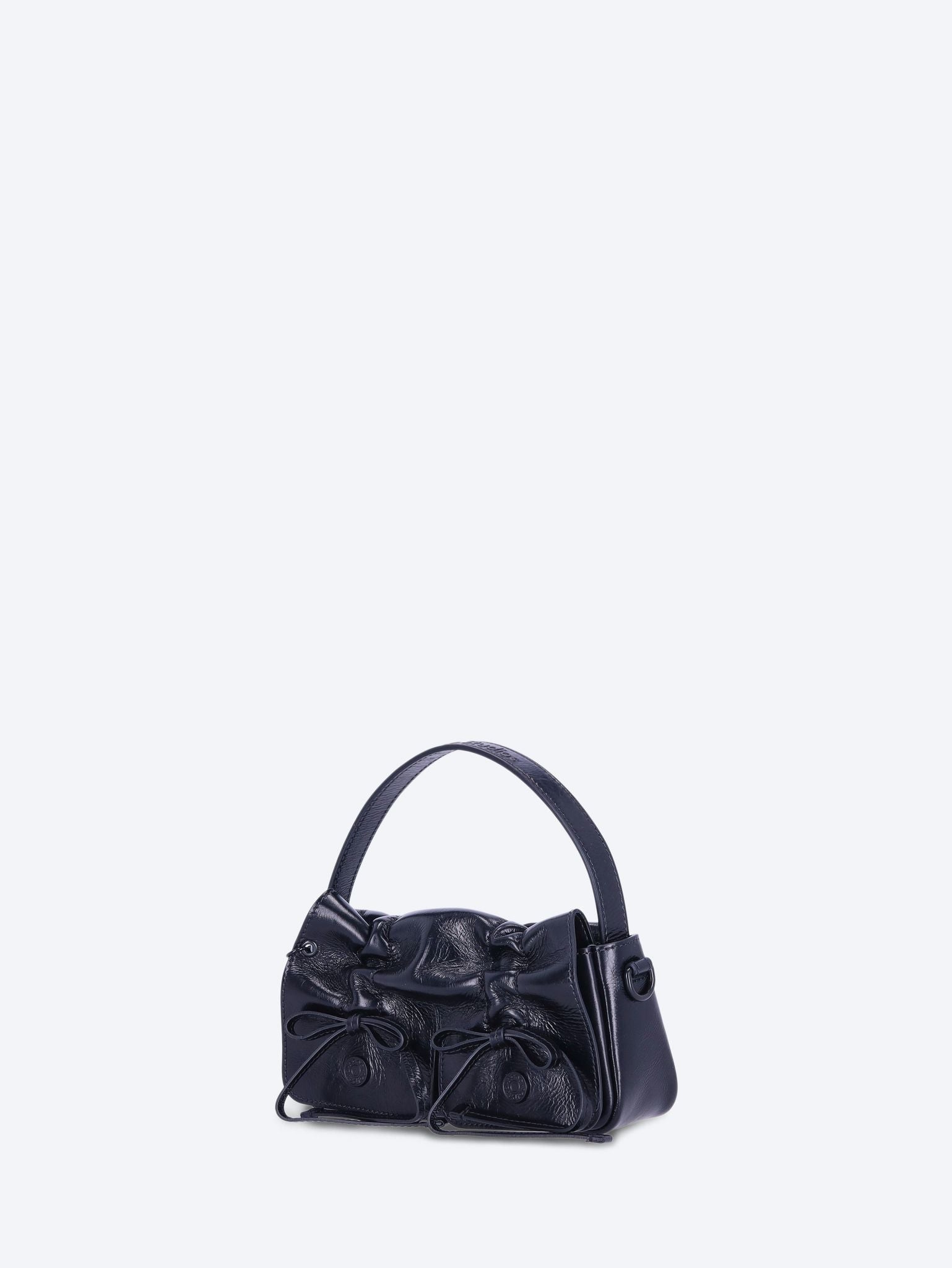Multipocket Micro Shiny Leather Bag Acne studios оригінал – Купити в Україні – вид ззаду